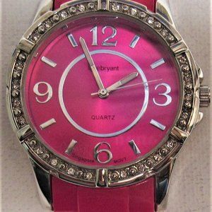 Lane Bryant Hot Pink Fuschia  Rhinestone Watch